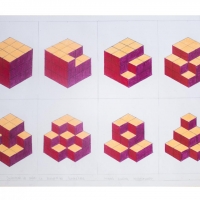 Tema: Sustracción de Cubos en Perspectiva Isométrica | Docente: Anibal Cristaldo | Alumna: Mayra Maldonado | Lenguaje Visual I: Dibujo Técnico | Año 2018