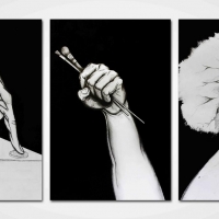 Tema: ilustraciones con carbonilla | Docente: José Sequera | Alumnos: Cecilia Burguez, Gisella Elizabeth Samudio y Humberto Pavón | Lenguaje Visual II: Ilustración I | Año 2016