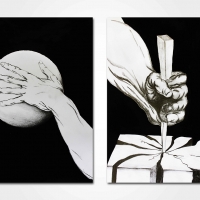 Tema: ilustraciones con carbonilla | Docente: José Sequera | Alumnos: Juan Daniel y Natalia González | Lenguaje Visual II: Ilustración I | Año 2016