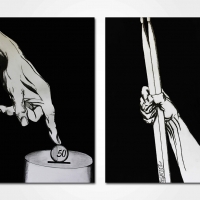 Tema: ilustraciones con carbonilla | Docente: José Sequera | Alumnos: Johana Maldonado y Uzías Ramírez | Lenguaje Visual II: Ilustración I | Año 2016