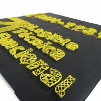 Tema: tipografías con hilos entrelazados | Docente: Patricia Samudio | Alumnos: Augusto Melgarejo y Soledad Mendieta | Lenguaje Visual V: Tipografía I | Año 2015