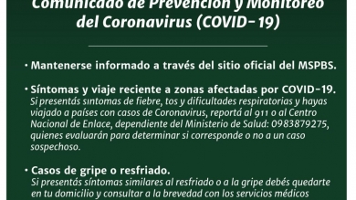 Comunicado de Prevención y Monitoreo del Coronavirus (COVID-19)