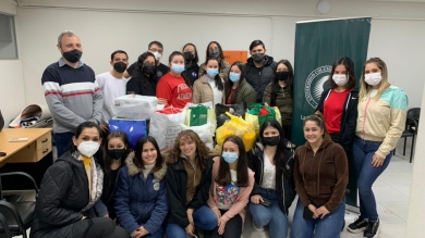 Actividad de extensión, donación a la fundación ASOLEU