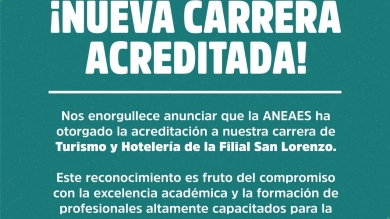 Turismo y Hotelería de la filial San Lorenzo obtiene la acreditación