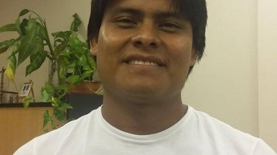 Eriberto Ayala, beneficiario de la beca.