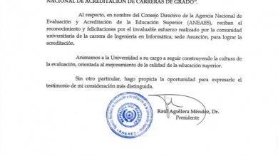 Acreditación de la Carrera de Ingeniería Informática por la ANEAES