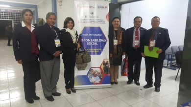 La Directora del Departamento de Reducción y Gestión de Riesgos Mirtha Alfonso en el foro