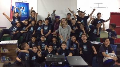 Taller de actuación de cámaras para niños en el Centro Educativo Arambé