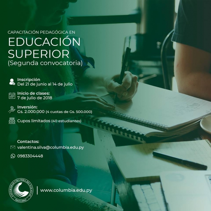 Segunda Convocatoria de Capacitación Pedagógica en Educación Superior 