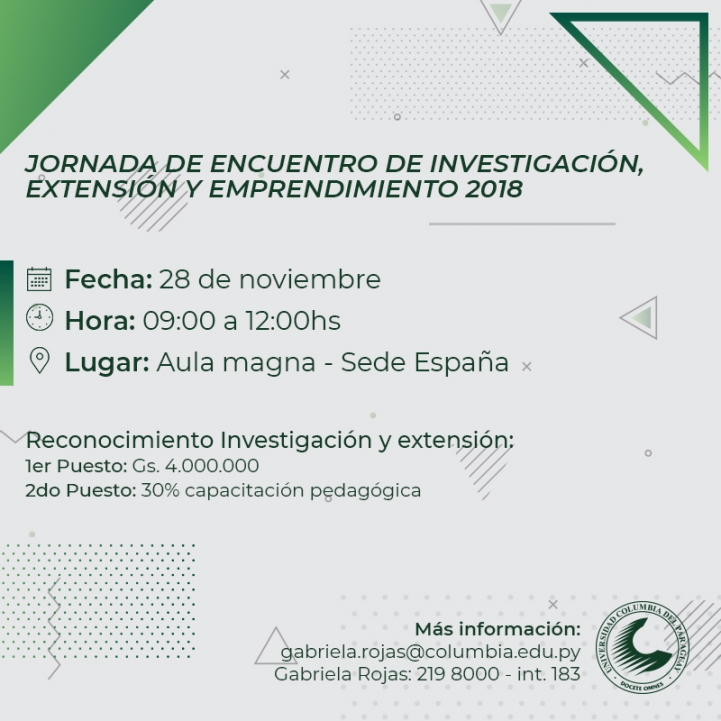 La jornada de encuentro de investigación, extensión y emprendimiento 2018