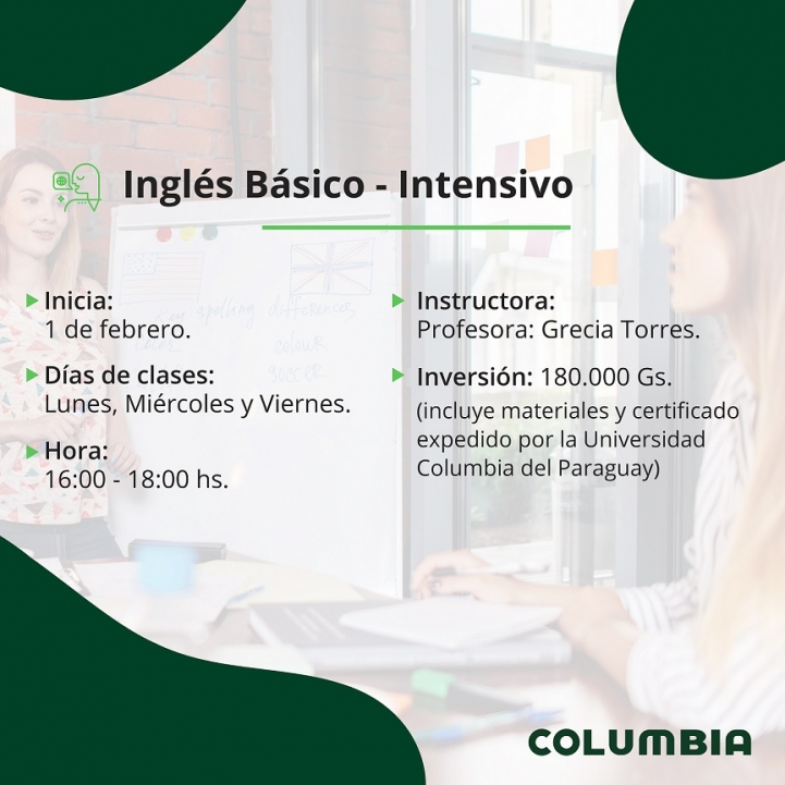 Curso intensivo de Inglés – Básico