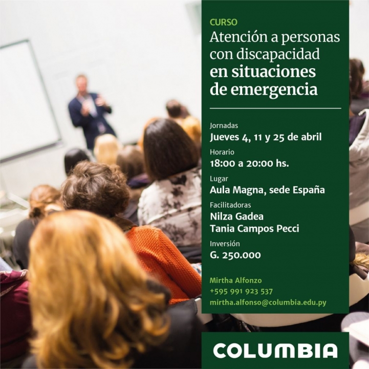 Curso Atención a Personas con Discapacidad en Situaciones de Emergencia