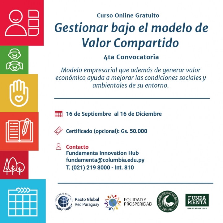 Cuarta Convocatoria para el curso Valor Compartido