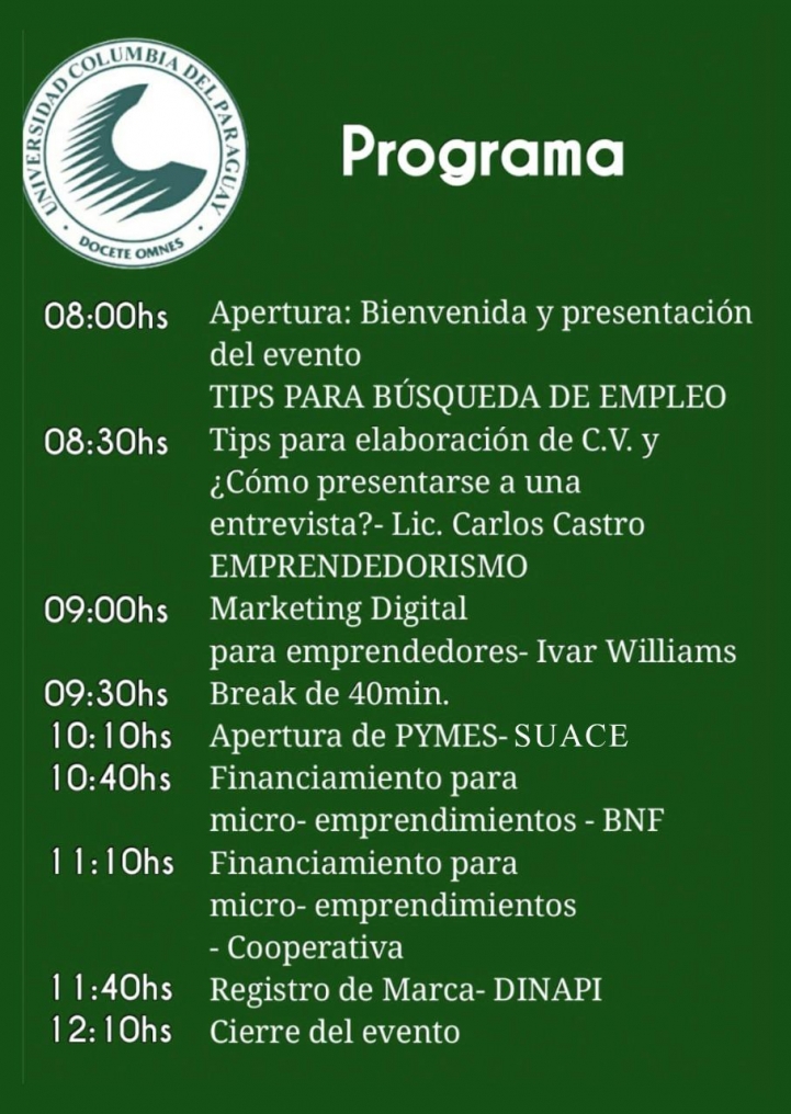 Seminario sobre Emprendedurismo y búsqueda de empleo