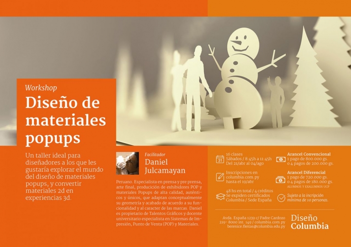 Taller de Diseño de materiales Popups / CERRADO